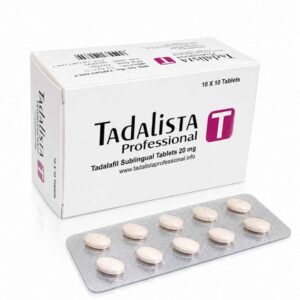 Tadalista Professional 20mg Tadalafil Sublingual Tablets box and blister strip