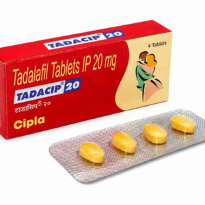 Tadacip 20mg Tadalafil Tablets box and blister strip