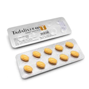 Tadalista 60mg Tadalafil Tablets box and blister strip