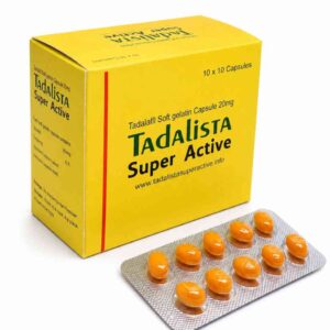 Tadalista Super Active Tadalafil Soft Gel Capsules box and blister strip