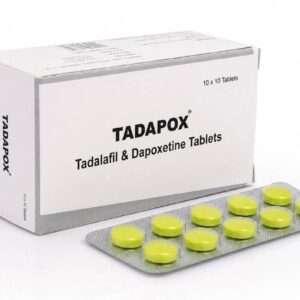 Tadapox Tadalafil and Dapoxetine Tablets box and blister strip