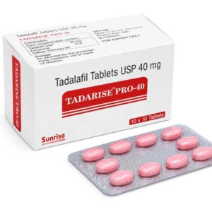 Tadarise Pro 40mg Tadalafil Sublingual Tablets box and blister strip