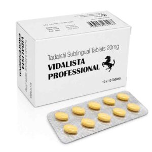 Vidalista Professional 20mg Tadalafil Sublingual Tablets box and blister strip